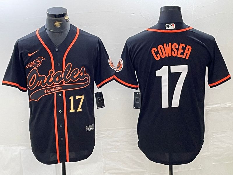 Men Baltimore Orioles 17 Cowser Black Jointly 2024 Nike MLB Jersey style 2
